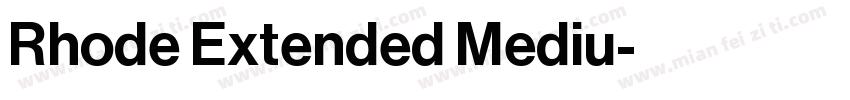 Rhode Extended Mediu字体转换